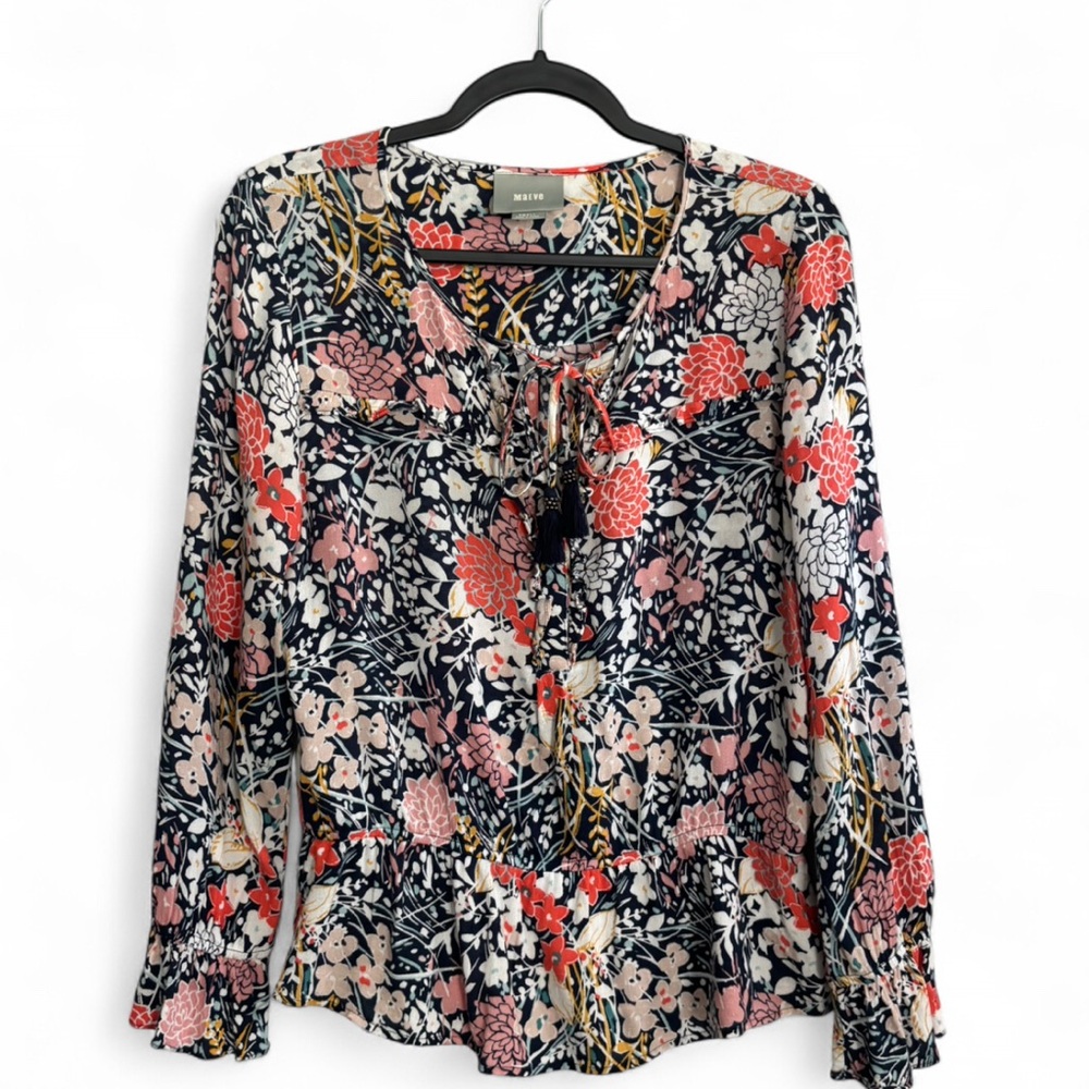 Anthropologie Maeve Begonia Peasant Top - Picture 2 of 7